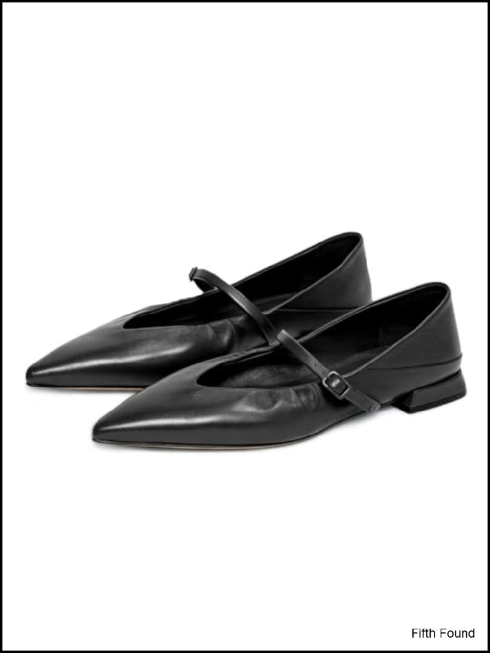 Women Pointed Toe Mary Jane Ballet Flats Faux Leather Foldable